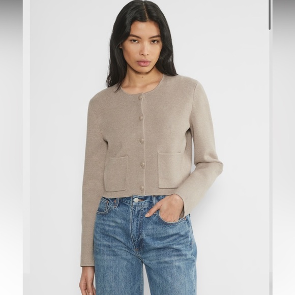 Aritzia notable cardigan XS Heather nomad taupe, NWT - Picture 1 of 5